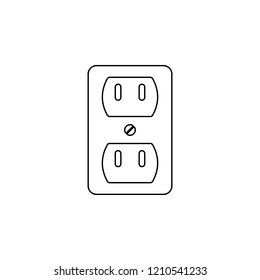 power socket icon. Simple outline vector of energy set for UI and UX, website or mobile application