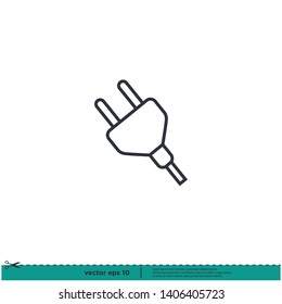 Power Socket Icon Symbol Logo Template