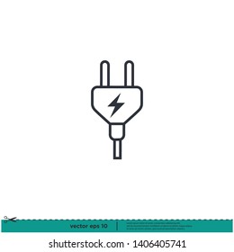 Power Socket Icon Symbol Logo Template