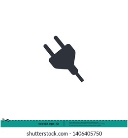 Power Socket Icon Symbol Logo Template