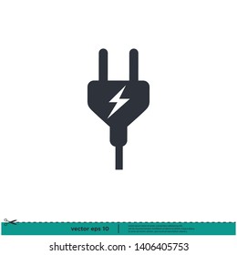 Power Socket Icon Symbol Logo Template