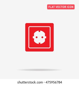 Power socket icon. Vector concept illustration for design.