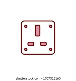 Power socket icon vector design template
