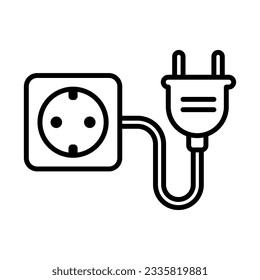 Power socket icon vector on trendy design