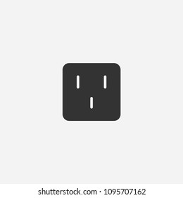 Power socket icon,energy illustration, vector elektrik sign symbol