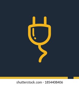 Power socket line icon, outline vector illustration.