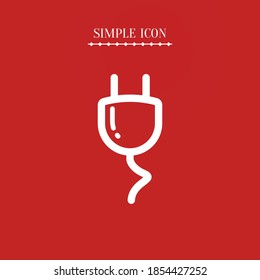Power socket line icon, outline vector illustration.