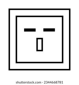 Power socket line icon. Vector symbol in trendy flat style on white background. Web sing for design.