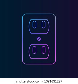 power socket nolan icon. Simple thin line, outline vector of Energy icons for UI and UX, website or mobile application