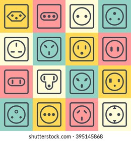 Power socket symbols
