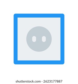 Power Socket Vector for Electrical Access and Home Utilities. Plug point illustration. Energy supply icon for appliances. Flat Icon