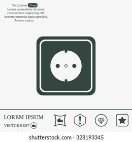 power socket vector icon