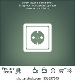 power socket vector icon