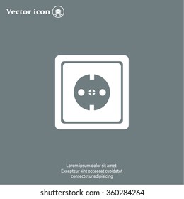 power socket vector icon