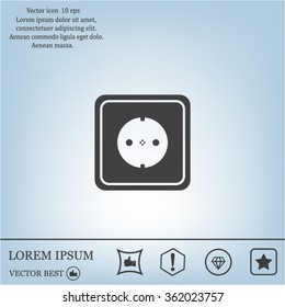 power socket vector icon