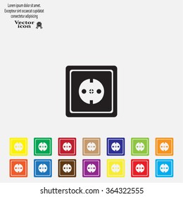 power socket vector icon