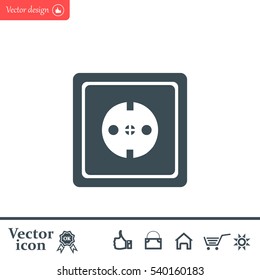 power socket vector icon