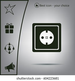 power socket vector icon