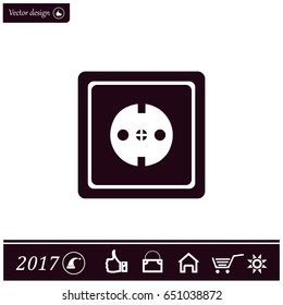 power socket vector icon