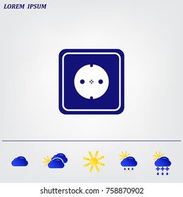 power socket vector icon