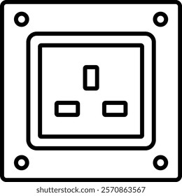 Power Socket vector icon. Can be used for printing, mobile and web applications.