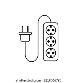 Power socket vector icon in simple style. Eps 10