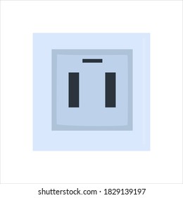Power socket vector illustration. Electricity, home repair, home renovation concept