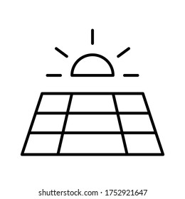 power, solar energy icon vector outline style