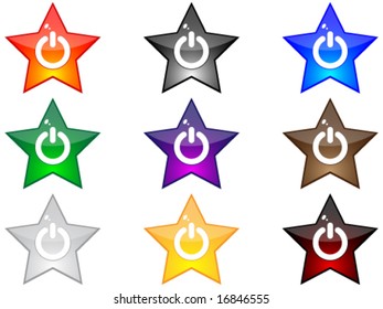 Power-Sterne-Buttons