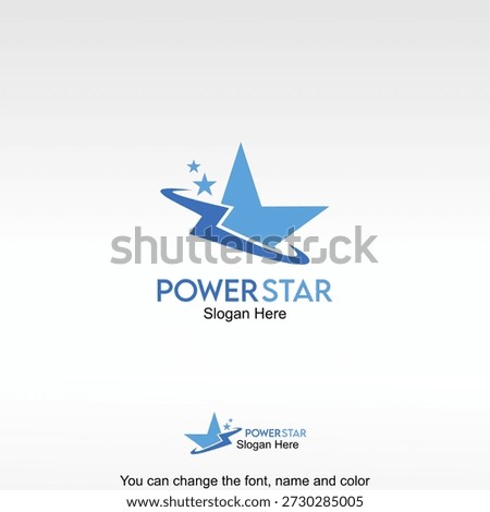 Power Star Logo Template Design Vector. A star with lightning, symbolizing excellence, achievement, and strong energy.