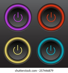 Power start button and icon