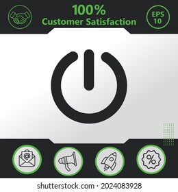 Power, start, push, energy, switch vector icon graphic elements for your work - Modern design