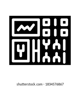 power station control glyph icon vector. power station control sign. isolated contour symbol black illustration