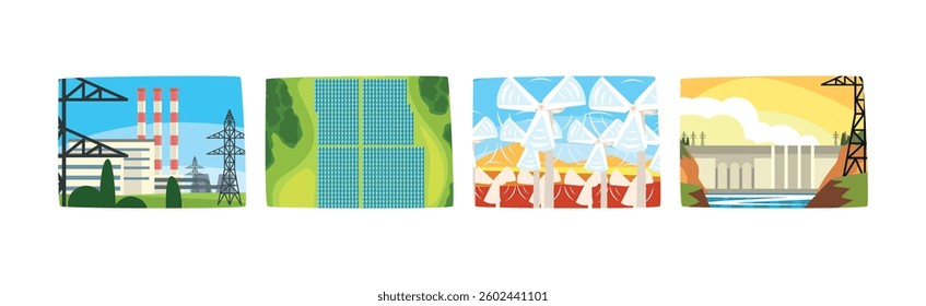 Power Station and Energy Source Generation Vector Set
