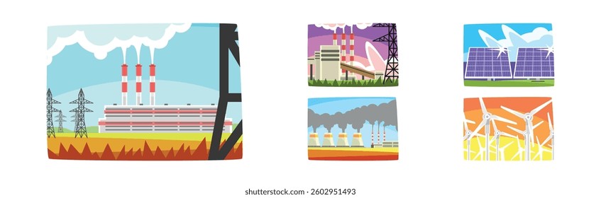Power Station and Energy Source Generation Vector Set