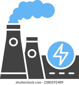 Imagen vectorial de icono de la estación de energía. Adecuado para aplicaciones web móviles y medios de impresión.