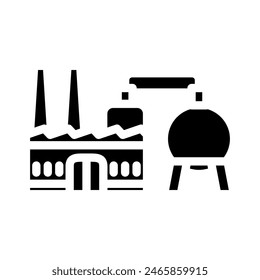 power station wood pellets glyph icon vector. power station wood pellets sign. isolated symbol illustration