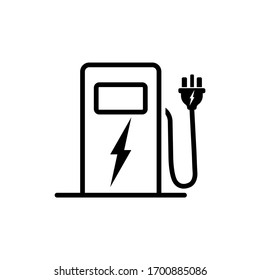 Power stations or gas station icon design black symbol isolated on white background. Vector EPS 10.