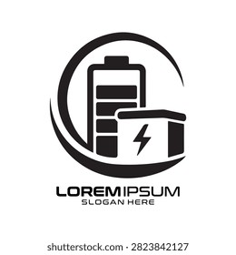 Power Storage logo displays a high-capacity battery alongside a dynamic electrical flash symbol, conveying high-voltage efficiency and rapid energy output. This bold graphic is highly functional for electrical contractors, power bank developers, energy storage systems, industrial machinery firms, or modern electronics brands aiming for a strong market presence.