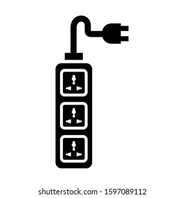 power strip icon isolated sign symbol vector illustration - high quality black style vector icons
