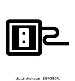 power strip icon isolated sign symbol vector illustration - high quality black style vector icons
