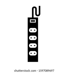 power strip icon isolated sign symbol vector illustration - high quality black style vector icons
