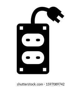power strip icon isolated sign symbol vector illustration - high quality black style vector icons
