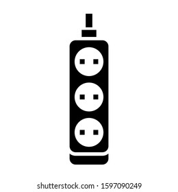 power strip icon isolated sign symbol vector illustration - high quality black style vector icons
