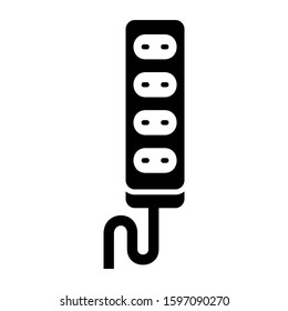 power strip icon isolated sign symbol vector illustration - high quality black style vector icons
