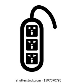 power strip icon isolated sign symbol vector illustration - high quality black style vector icons
