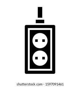 power strip icon isolated sign symbol vector illustration - high quality black style vector icons
