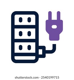 power strip icon. vector dual tone icon for your website, mobile, presentation, and logo design.