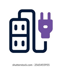 power strip icon. vector dual tone icon for your website, mobile, presentation, and logo design.