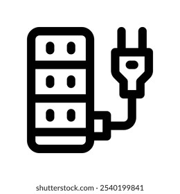 power strip icon. vector line icon for your website, mobile, presentation, and logo design.